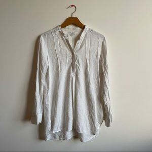 Madewell WellSpring Cotton Tunic Popover Mandarin Collar